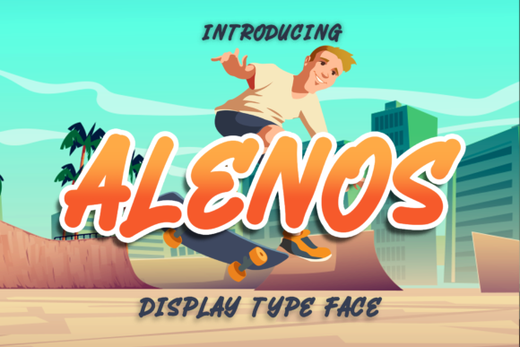 Alenos: A Playful Display Font for Handmade Labels & Printables