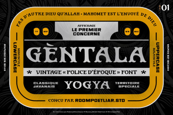 Gentala: A Bold Vintage Display Font for Digital Branding