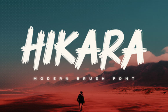 Hikara: A Bold, Brushed Display Font That Anchors Real Branding