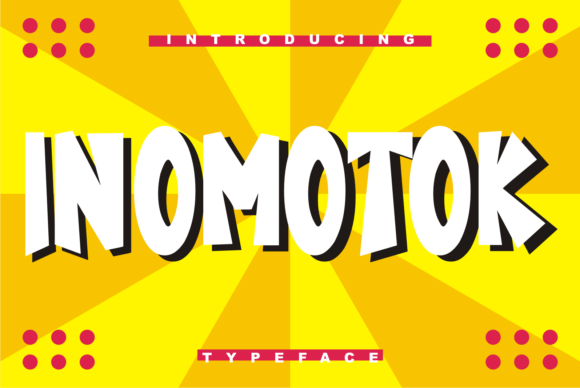 Inomotok: A Bold Display Font for Handmade Labels & Printables