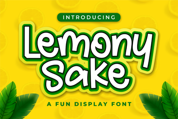 Lemony Sake: A Playful Display Font for Handmade Labels & Printables