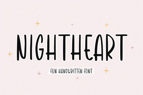 Nightheart Display Font for Handmade Brands & Printables