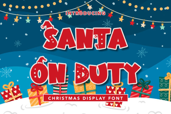 Santa on Duty: A Playful Display Font for Small Business Branding