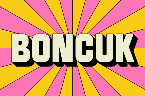 SK Boncuk: A Bold Display Font That Makes Handmade Products Shine