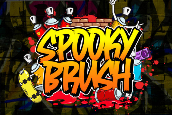 Spooky Brush: A Bold Display Font for Editorial Impact