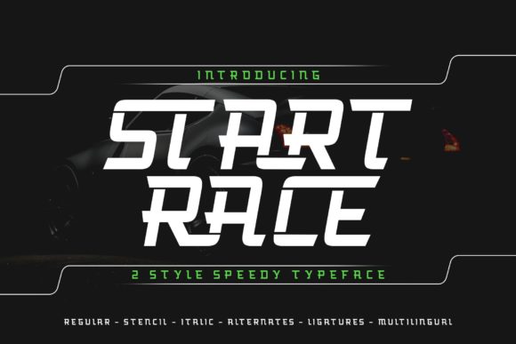 Start Race: A Bold Display Font for Handmade Racing Spirit